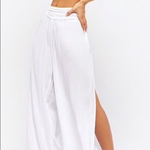 White beach pants Flowy